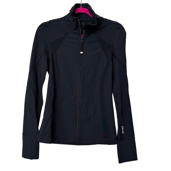 Lorna Jane Jackets & Blazers - Lorna Jane Jacket Womens Small Black Fitted Full Zip Athleisure Work Out Solid